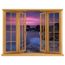 Vinilos ventanas 3d amanecer en el mar negro
